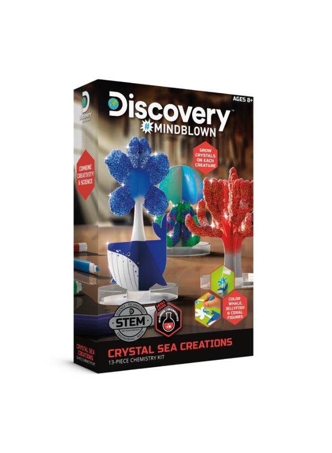 ديسكفري Discovery™ #MINDBLOWN Crystal Sea Creations 13-Piece Chemistry Kit, Early Learning Experiment STEM Toy for Kids 8+ Years - Image 2